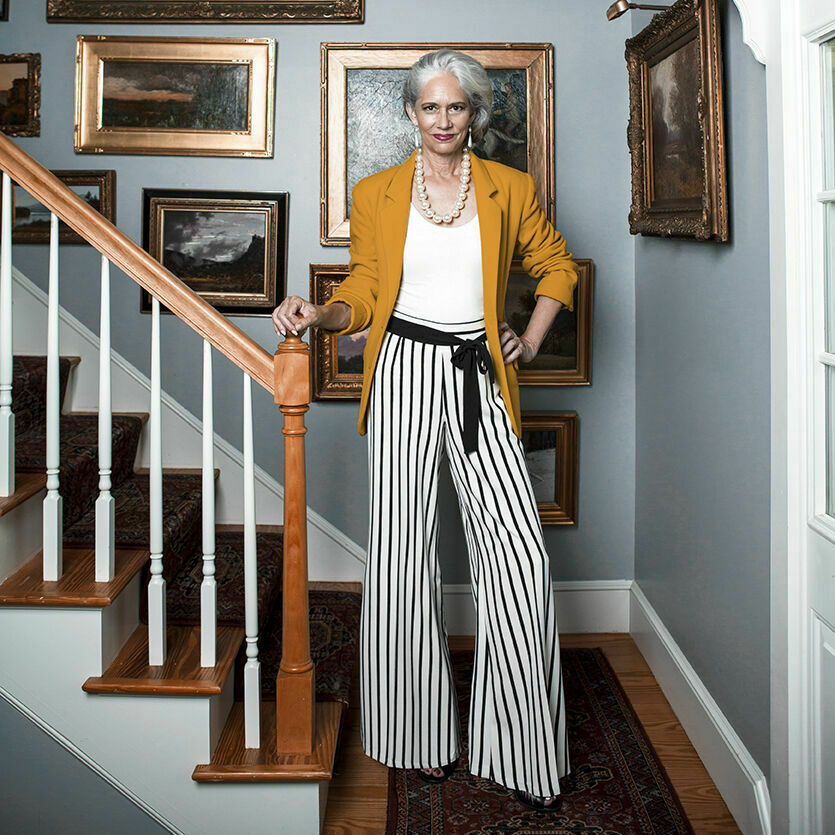 Elderly lady on stairs at home with aged care services in Melbourne